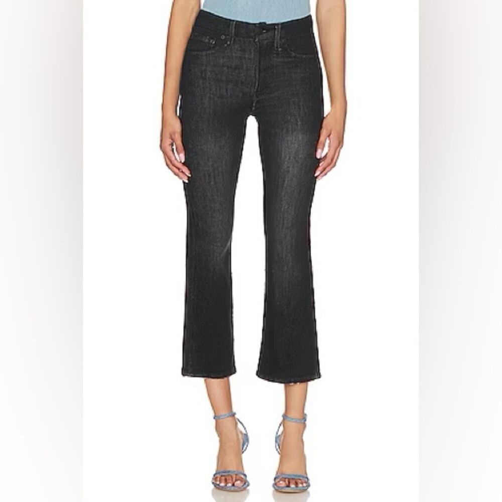 Good American Jeans Good Legs Cropped Mini Boot in Black218